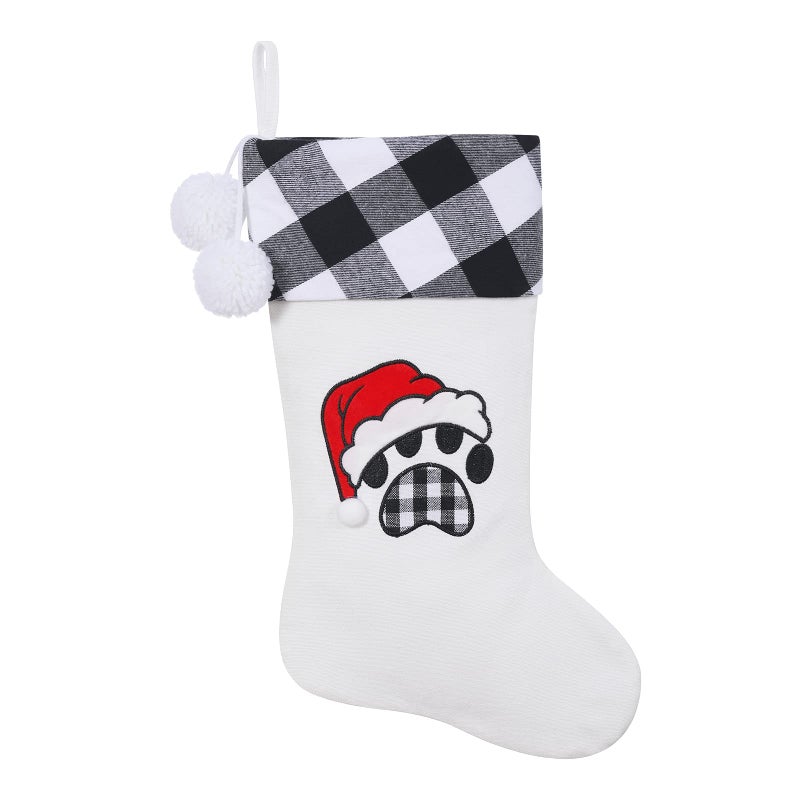 SIRIPHUM 20 Inches Initial Monogram Embroidered lettetr Christmas Stocking - Image 1